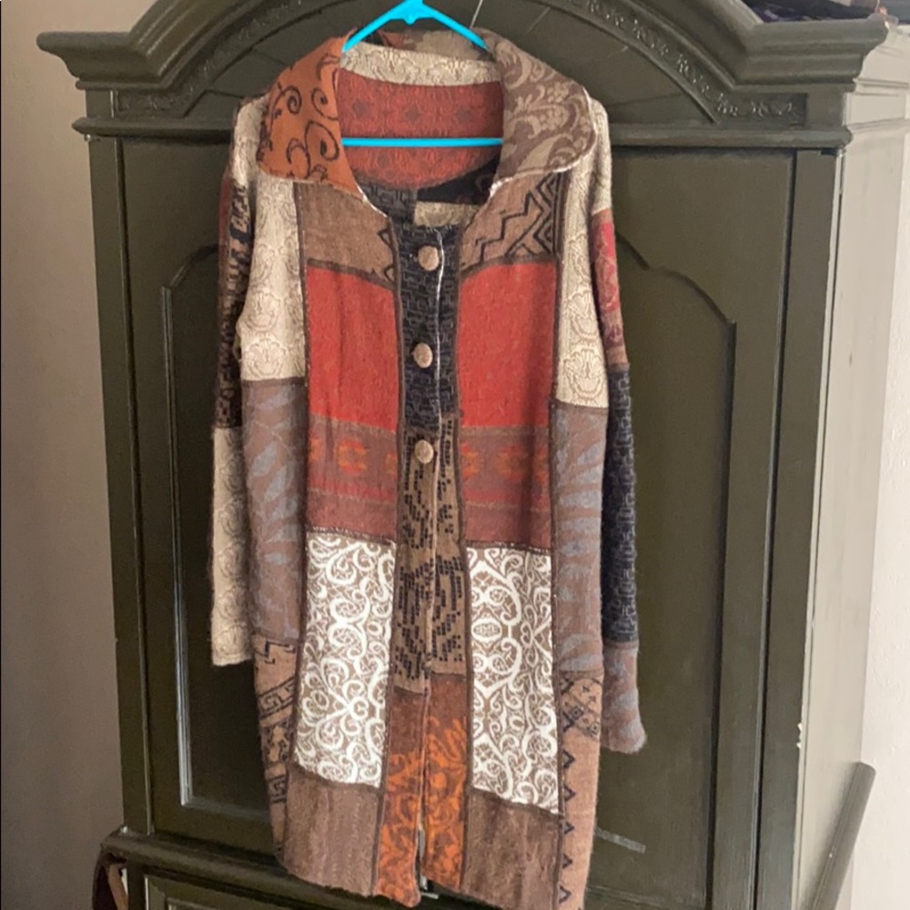 Women’s Med patchwork western sweater